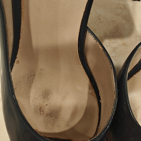 Nine West Navy Blue Patent D'Orsay Platform Pumps - 7M - Picture 9 of 11